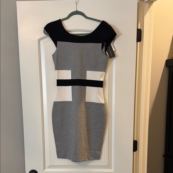 French Connection Dresses & Skirts - French Connection Black Sheath Dress with Bateau Neckline